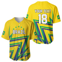 Custom Brazil Football Spirit Baseball Jersey Selecao Canarinho Sporty Style - Wonder Print Shop