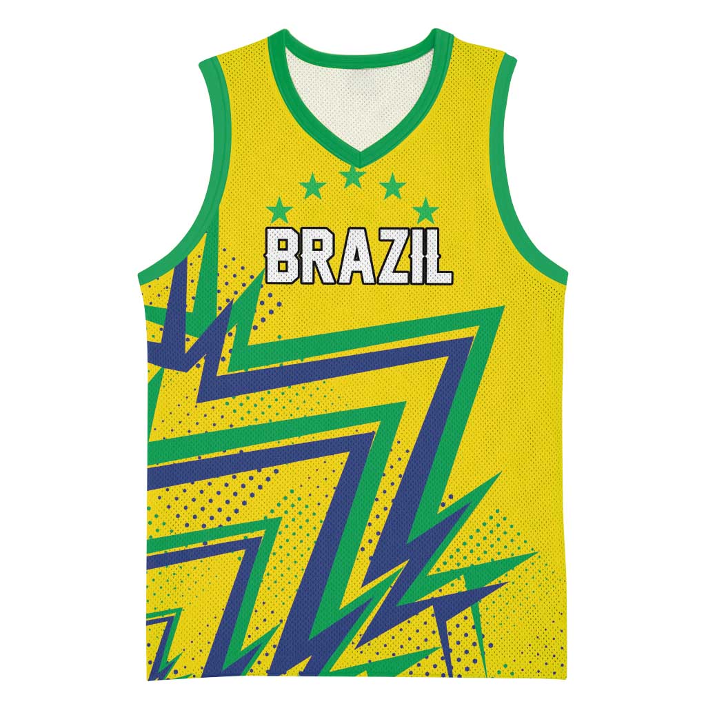 Custom Brazil Football Spirit Basketball Jersey Selecao Canarinho Sporty Style - Wonder Print Shop