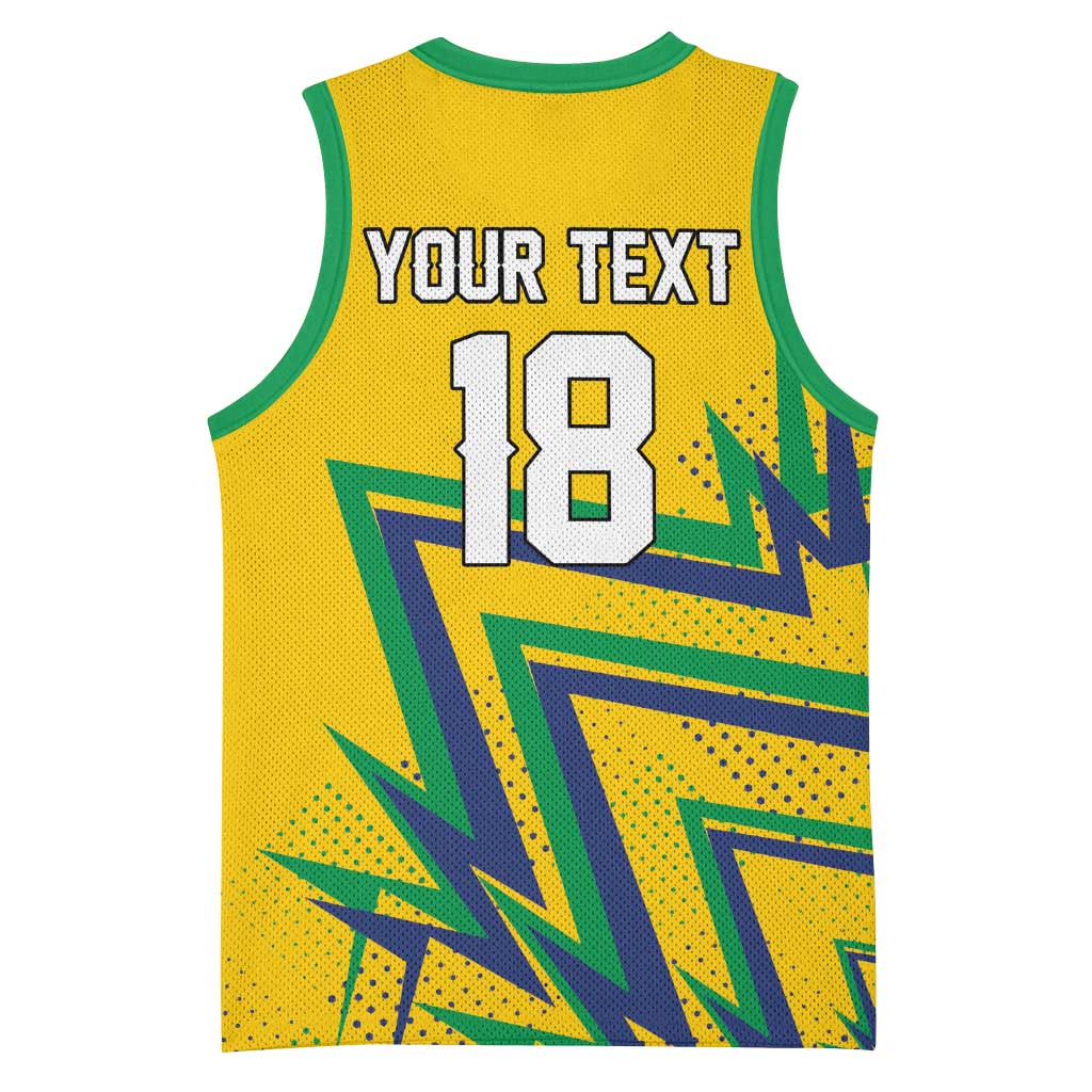 Custom Brazil Football Spirit Basketball Jersey Selecao Canarinho Sporty Style - Wonder Print Shop