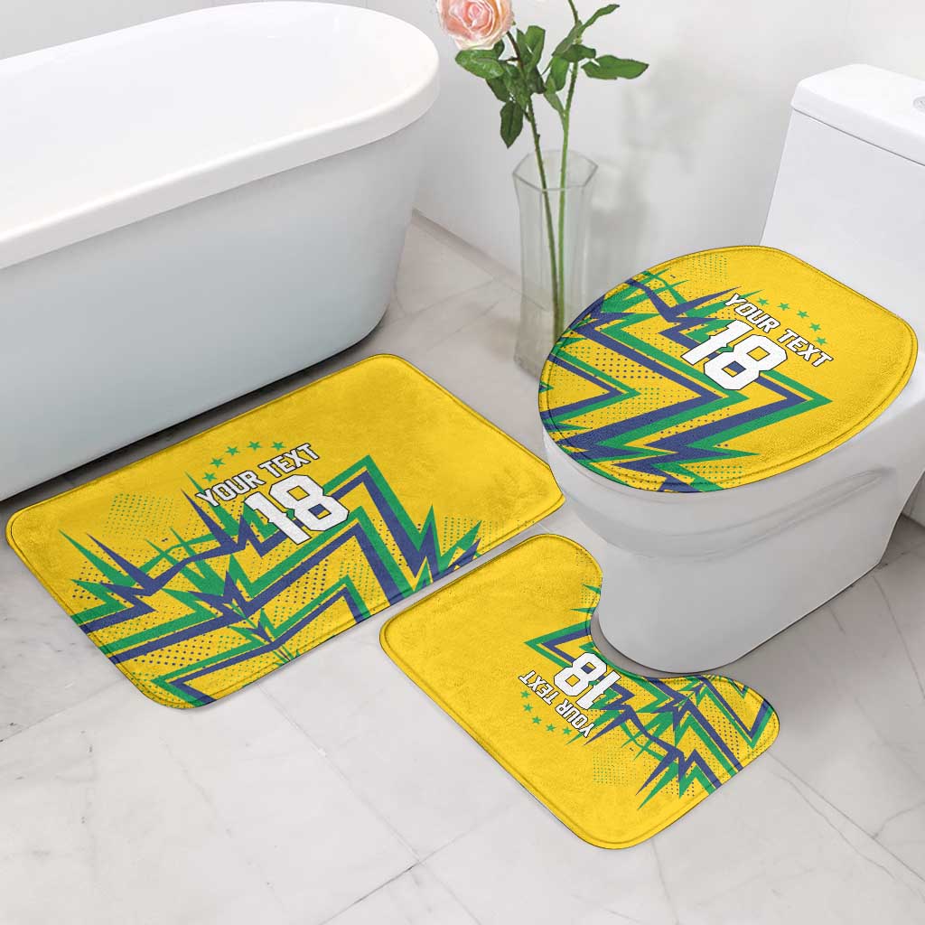 Custom Brazil Football Spirit Bathroom Set Selecao Canarinho Sporty Style - Wonder Print Shop