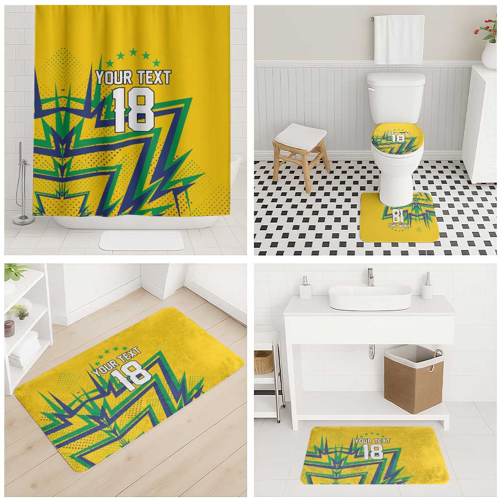 Custom Brazil Football Spirit Bathroom Set Selecao Canarinho Sporty Style - Wonder Print Shop