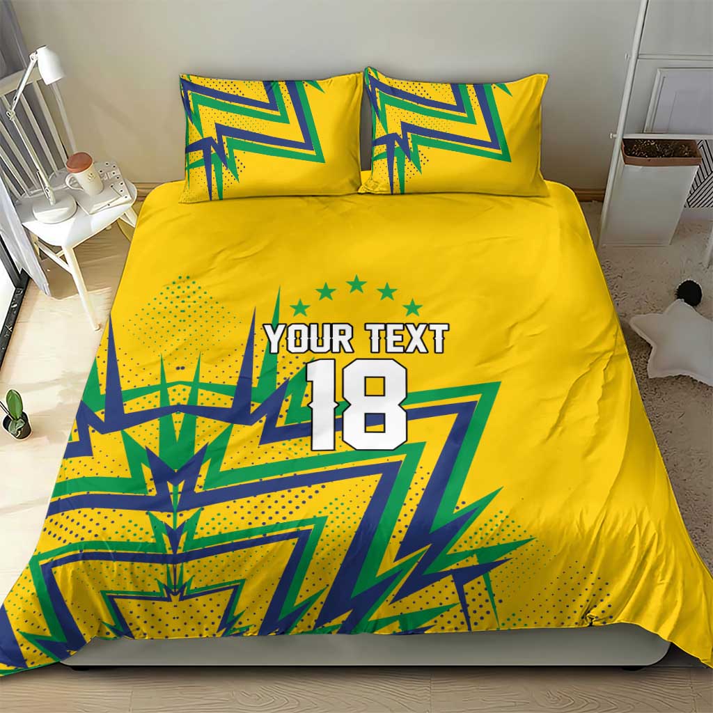 Custom Brazil Football Spirit Bedding Set Selecao Canarinho Sporty Style - Wonder Print Shop