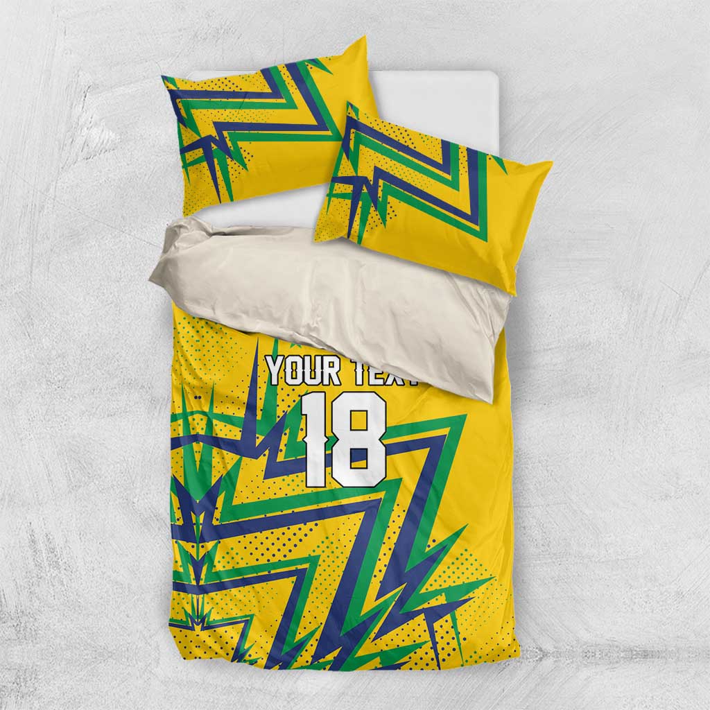 Custom Brazil Football Spirit Bedding Set Selecao Canarinho Sporty Style - Wonder Print Shop
