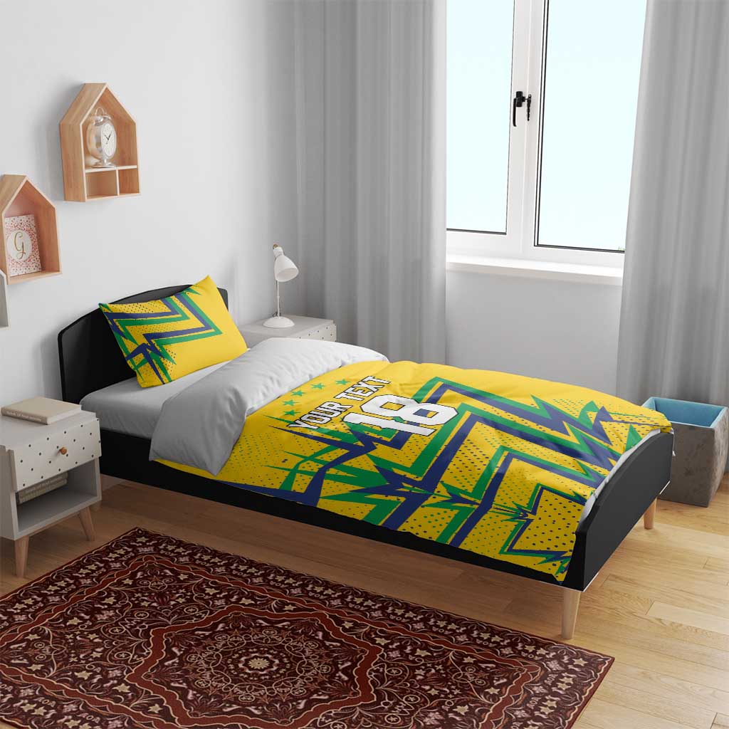 Custom Brazil Football Spirit Bedding Set Selecao Canarinho Sporty Style - Wonder Print Shop
