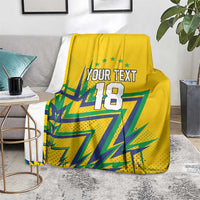 Custom Brazil Football Spirit Blanket Selecao Canarinho Sporty Style - Wonder Print Shop