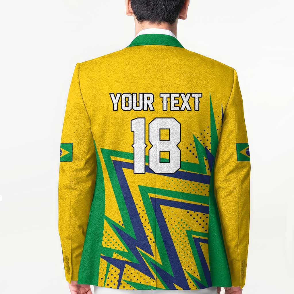 Custom Brazil Football Spirit Blazer Selecao Canarinho Sporty Style - Wonder Print Shop