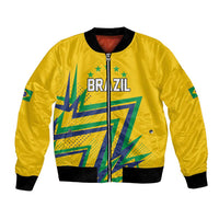 Custom Brazil Football Spirit Bomber Jacket Selecao Canarinho Sporty Style - Wonder Print Shop