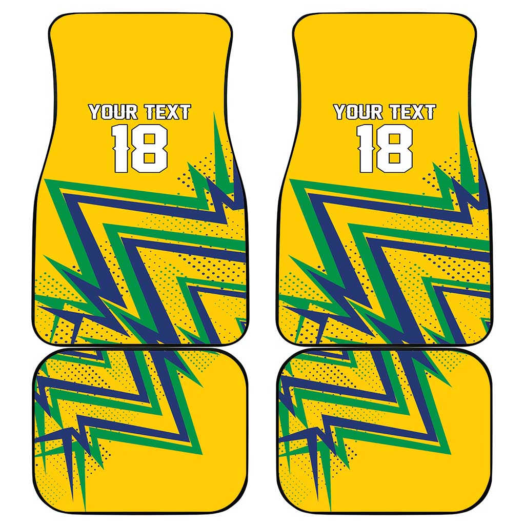 Custom Brazil Football Spirit Car Mats Selecao Canarinho Sporty Style - Wonder Print Shop