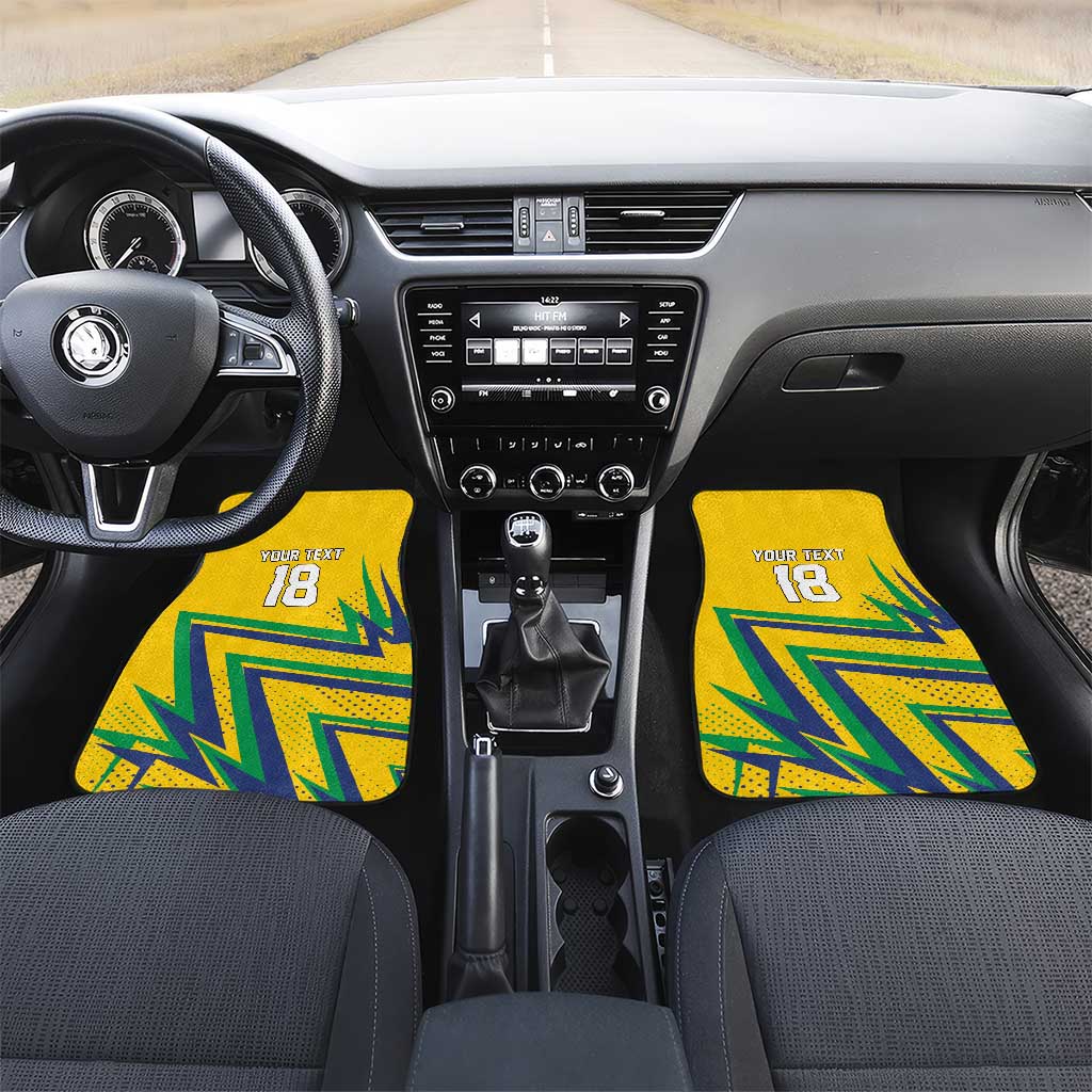 Custom Brazil Football Spirit Car Mats Selecao Canarinho Sporty Style - Wonder Print Shop