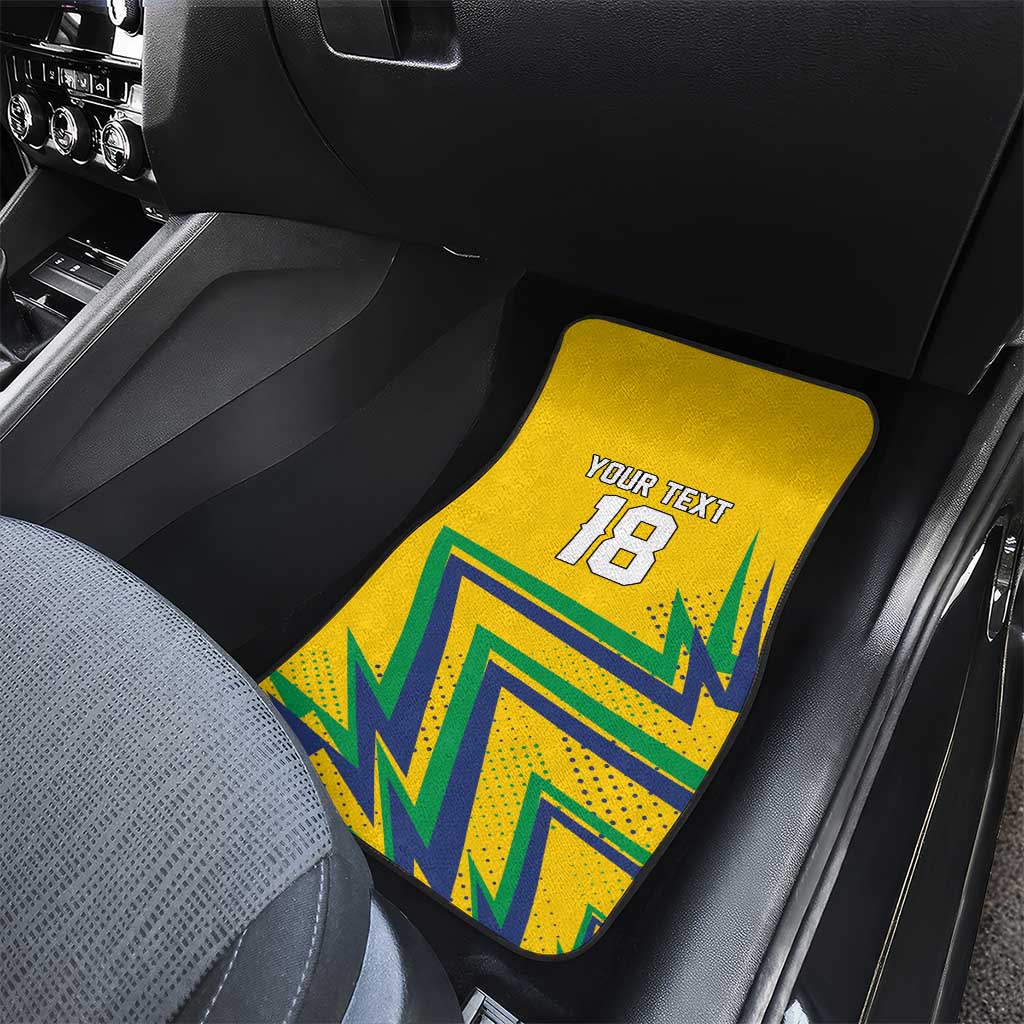 Custom Brazil Football Spirit Car Mats Selecao Canarinho Sporty Style - Wonder Print Shop