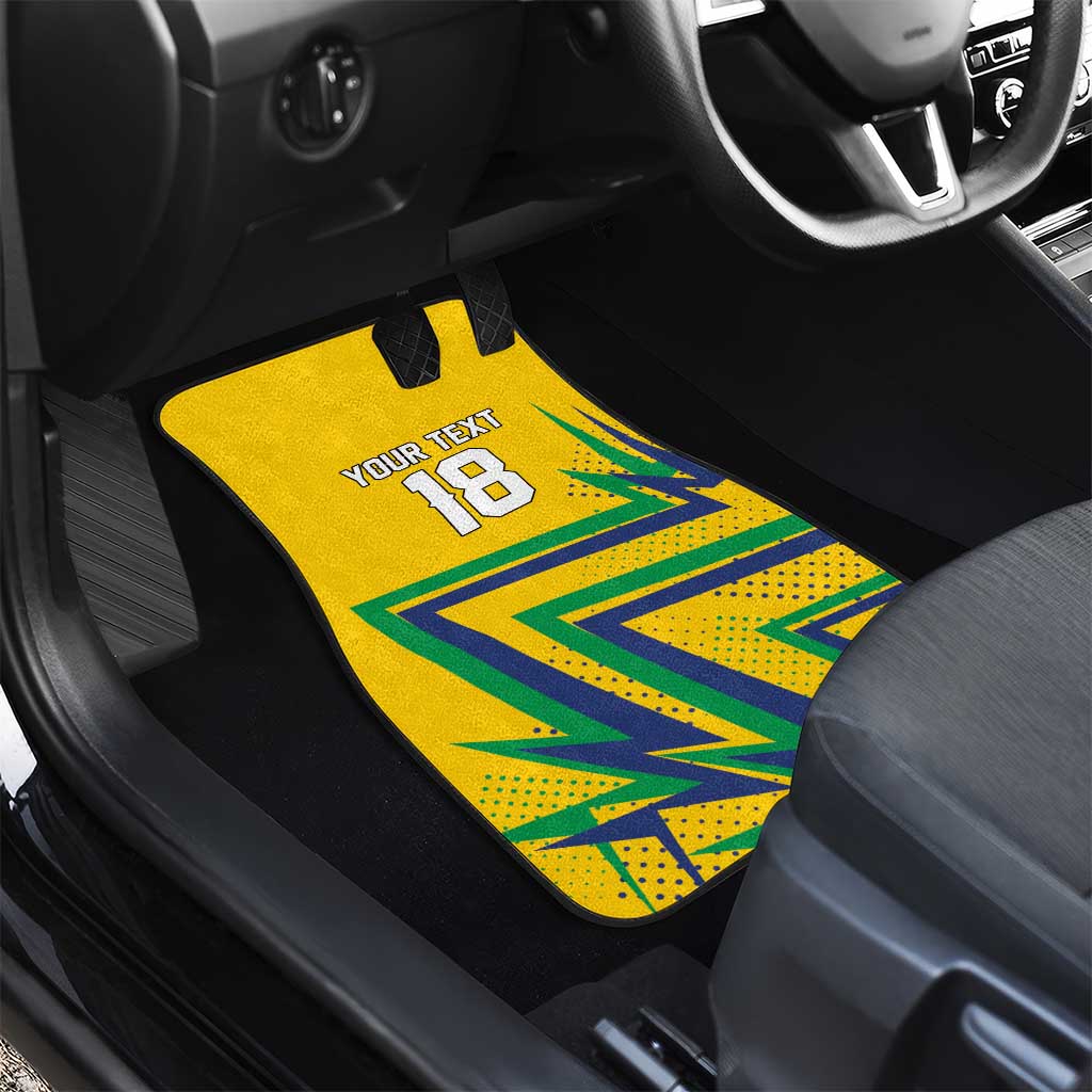 Custom Brazil Football Spirit Car Mats Selecao Canarinho Sporty Style - Wonder Print Shop