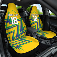 Custom Brazil Football Spirit Car Seat Cover Selecao Canarinho Sporty Style - Wonder Print Shop