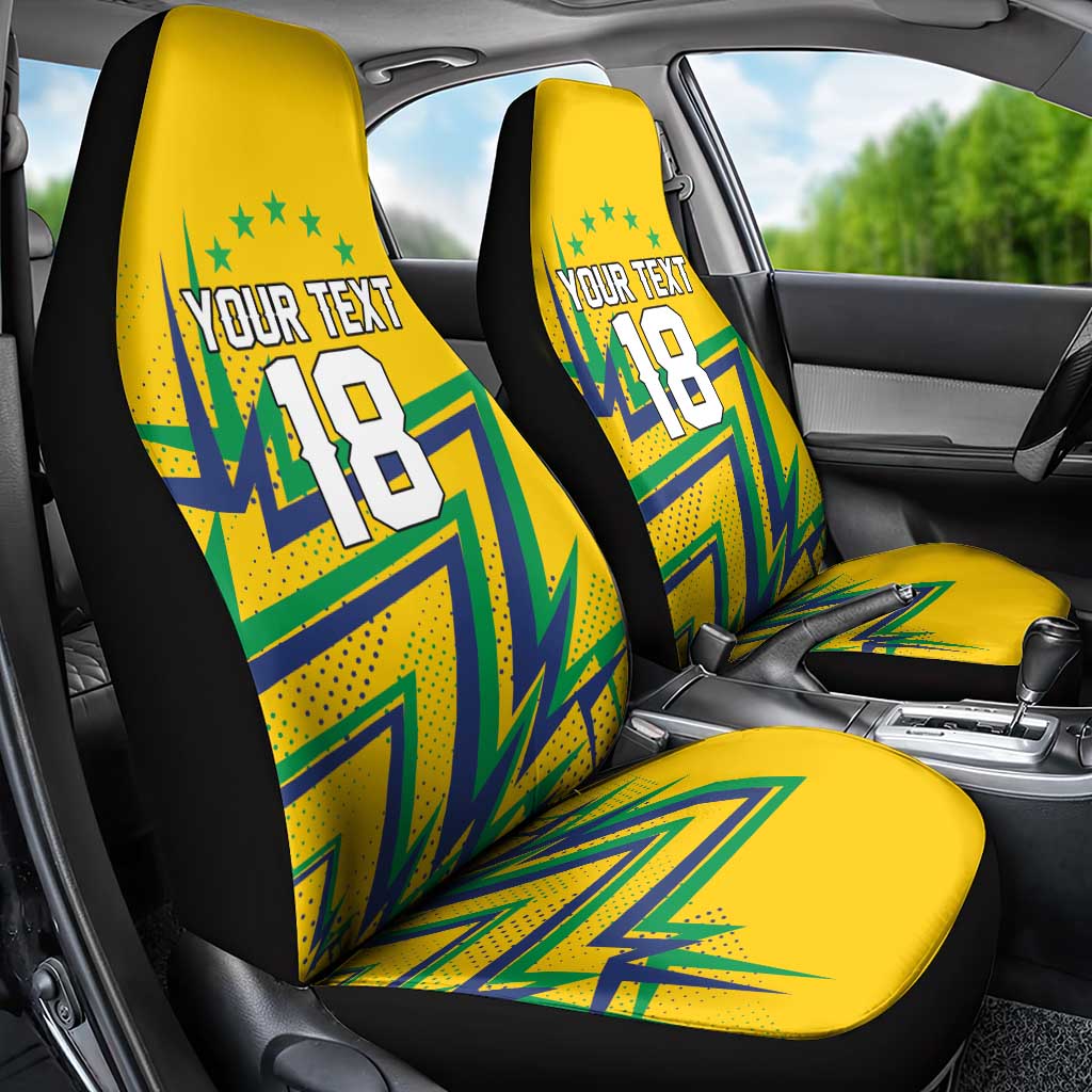 Custom Brazil Football Spirit Car Seat Cover Selecao Canarinho Sporty Style - Wonder Print Shop
