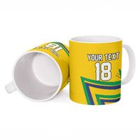 Custom Brazil Football Spirit Ceramic Mug Selecao Canarinho Sporty Style - Wonder Print Shop