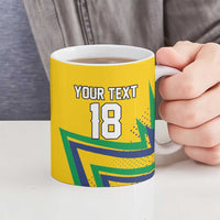 Custom Brazil Football Spirit Ceramic Mug Selecao Canarinho Sporty Style - Wonder Print Shop