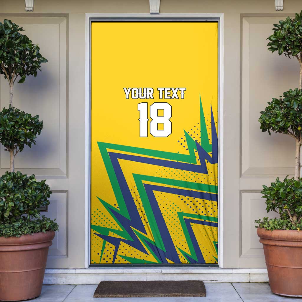 Custom Brazil Football Spirit Door Cover Selecao Canarinho Sporty Style - Wonder Print Shop
