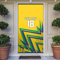Custom Brazil Football Spirit Door Cover Selecao Canarinho Sporty Style - Wonder Print Shop