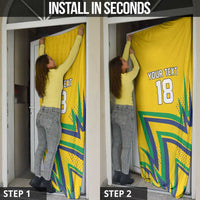 Custom Brazil Football Spirit Door Cover Selecao Canarinho Sporty Style - Wonder Print Shop