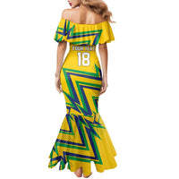 Custom Brazil Football Spirit Family Matching Mermaid Dress and Hawaiian Shirt Selecao Canarinho Sporty Style - Wonder Print Shop