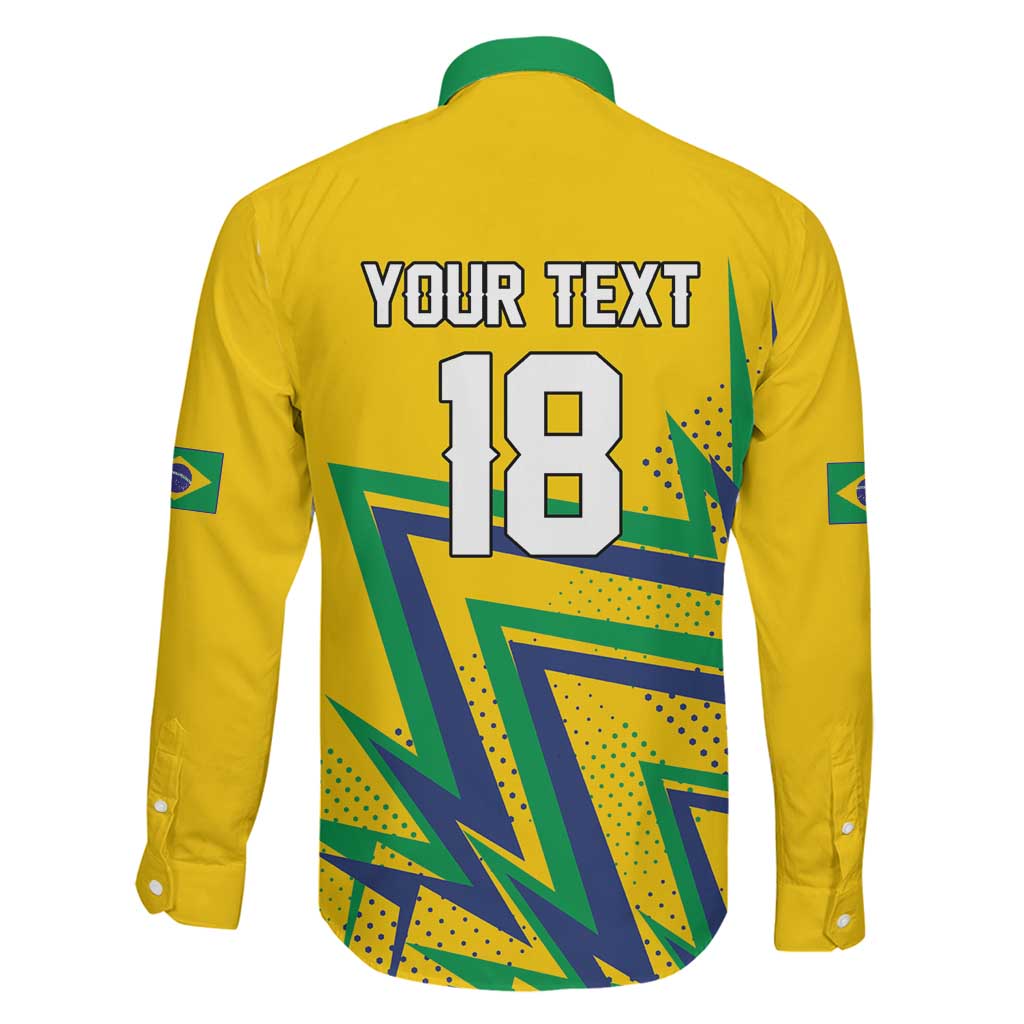 Custom Brazil Football Spirit Family Matching Off Shoulder Short Dress and Hawaiian Shirt Selecao Canarinho Sporty Style - Wonder Print Shop