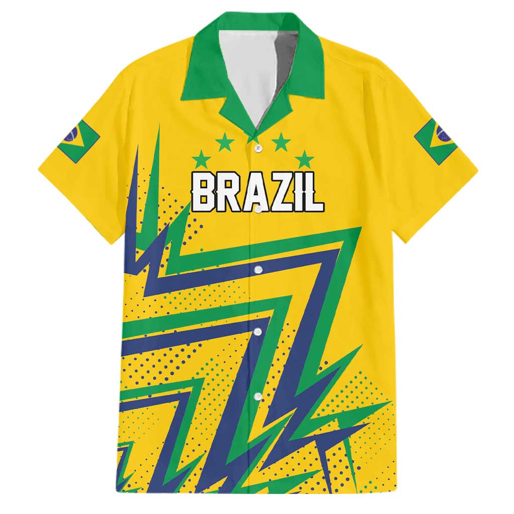 Custom Brazil Football Spirit Family Matching Puletasi and Hawaiian Shirt Selecao Canarinho Sporty Style - Wonder Print Shop
