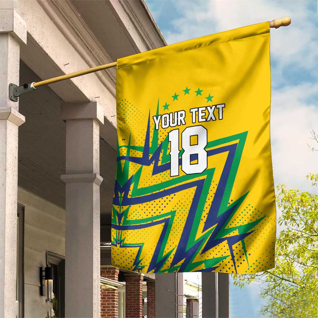 Custom Brazil Football Spirit Garden Flag Selecao Canarinho Sporty Style - Wonder Print Shop