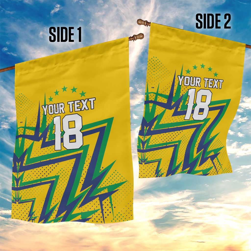 Custom Brazil Football Spirit Garden Flag Selecao Canarinho Sporty Style - Wonder Print Shop