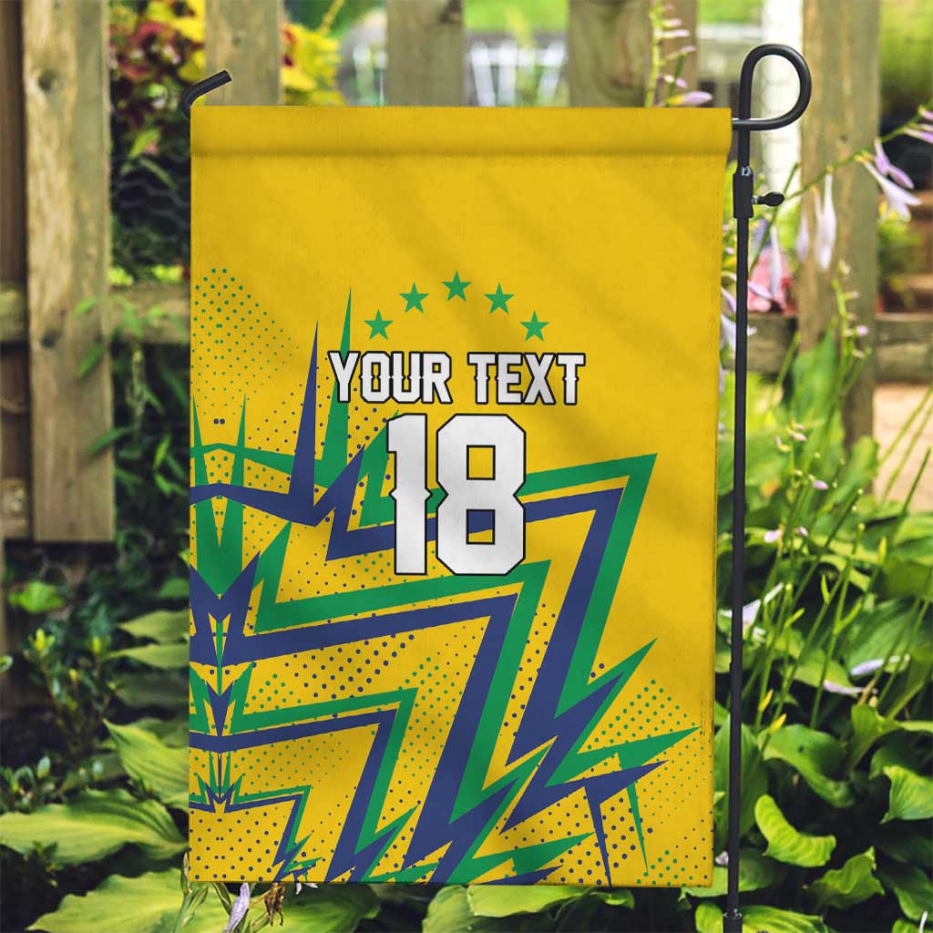 Custom Brazil Football Spirit Garden Flag Selecao Canarinho Sporty Style - Wonder Print Shop