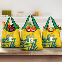 Custom Brazil Football Spirit Grocery Bag Selecao Canarinho Sporty Style - Wonder Print Shop