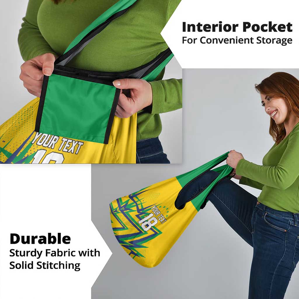 Custom Brazil Football Spirit Grocery Bag Selecao Canarinho Sporty Style - Wonder Print Shop