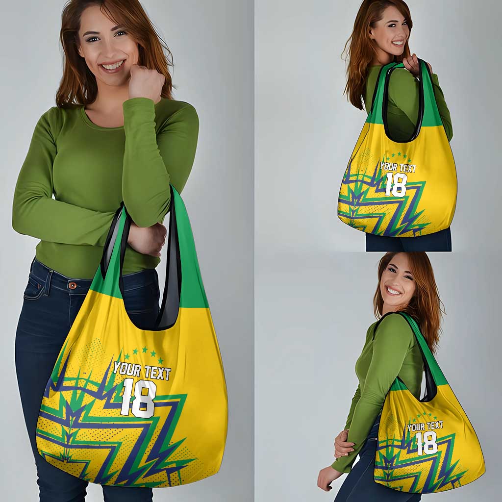 Custom Brazil Football Spirit Grocery Bag Selecao Canarinho Sporty Style - Wonder Print Shop