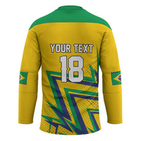 Custom Brazil Football Spirit Hockey Jersey Selecao Canarinho Sporty Style - Wonder Print Shop