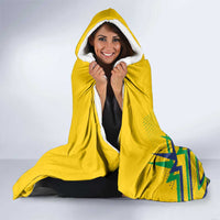 Custom Brazil Football Spirit Hooded Blanket Selecao Canarinho Sporty Style - Wonder Print Shop