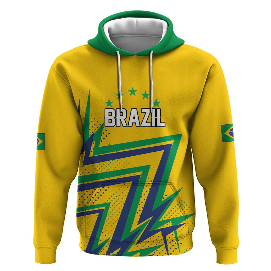 Custom Brazil Football Spirit Hoodie Selecao Canarinho Sporty Style - Wonder Print Shop