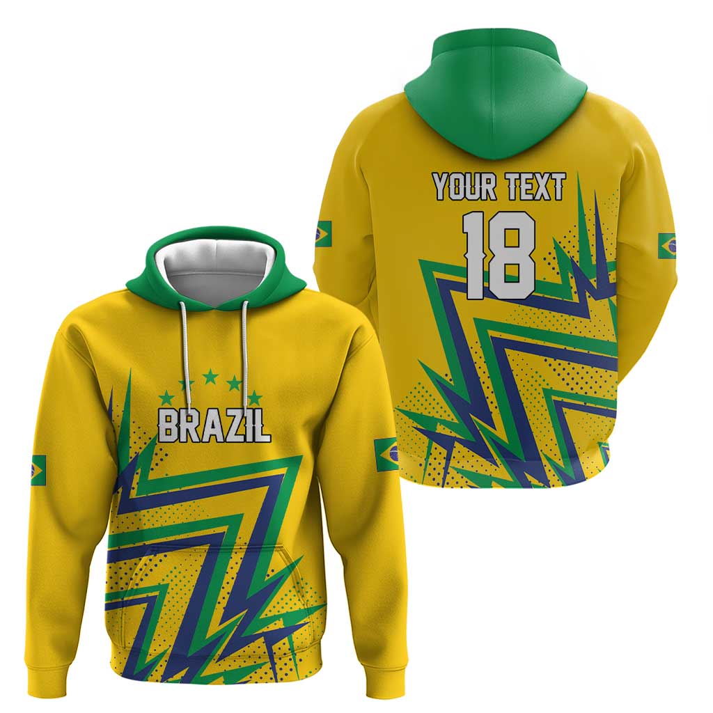 Custom Brazil Football Spirit Hoodie Selecao Canarinho Sporty Style - Wonder Print Shop