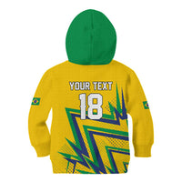 Custom Brazil Football Spirit Kid Hoodie Selecao Canarinho Sporty Style - Wonder Print Shop