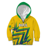 Custom Brazil Football Spirit Kid Hoodie Selecao Canarinho Sporty Style - Wonder Print Shop
