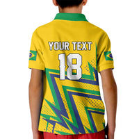 Custom Brazil Football Spirit Kid Polo Shirt Selecao Canarinho Sporty Style - Wonder Print Shop