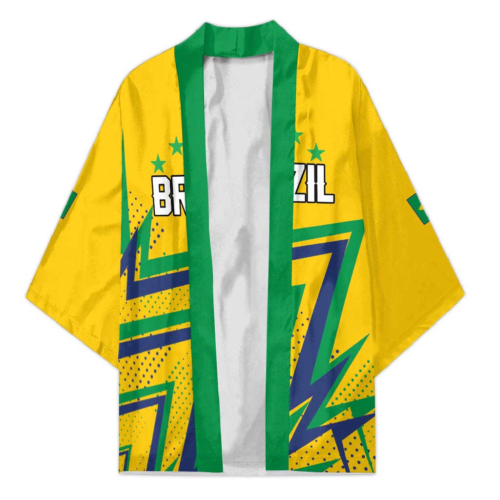 Custom Brazil Football Spirit Kimono Selecao Canarinho Sporty Style - Wonder Print Shop
