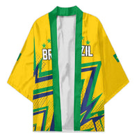 Custom Brazil Football Spirit Kimono Selecao Canarinho Sporty Style - Wonder Print Shop