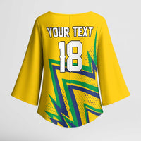 Custom Brazil Football Spirit Kimono Sleeve Blouse Selecao Canarinho Sporty Style - Wonder Print Shop
