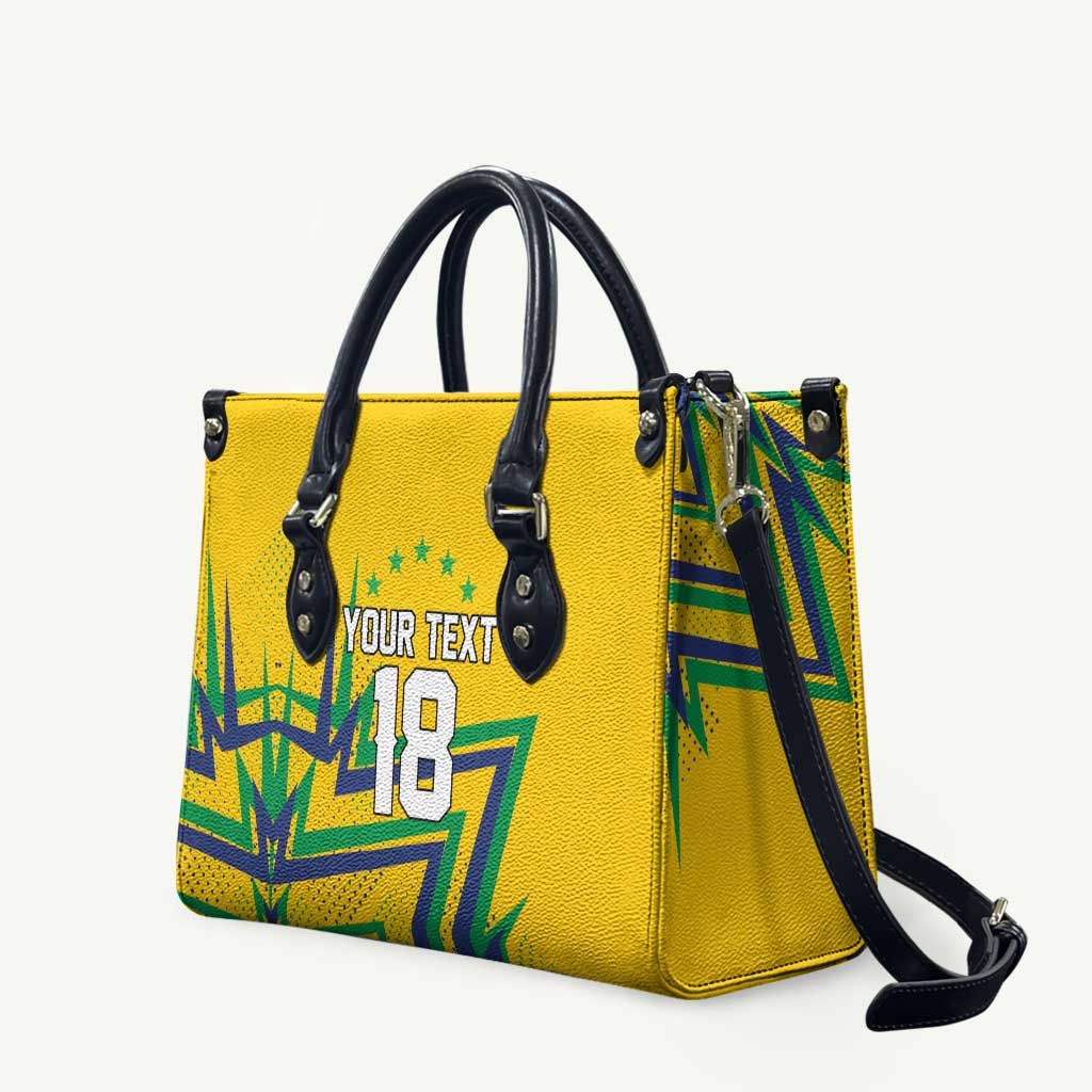 Custom Brazil Football Spirit Leather Bag Selecao Canarinho Sporty Style - Wonder Print Shop