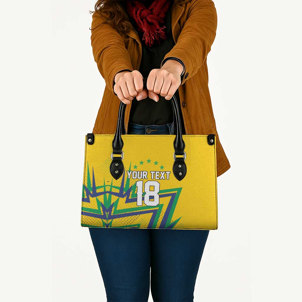 Custom Brazil Football Spirit Leather Bag Selecao Canarinho Sporty Style - Wonder Print Shop