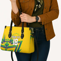 Custom Brazil Football Spirit Leather Bag Selecao Canarinho Sporty Style - Wonder Print Shop