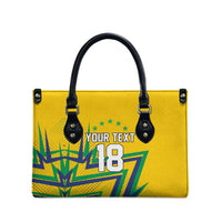 Custom Brazil Football Spirit Leather Bag Selecao Canarinho Sporty Style - Wonder Print Shop