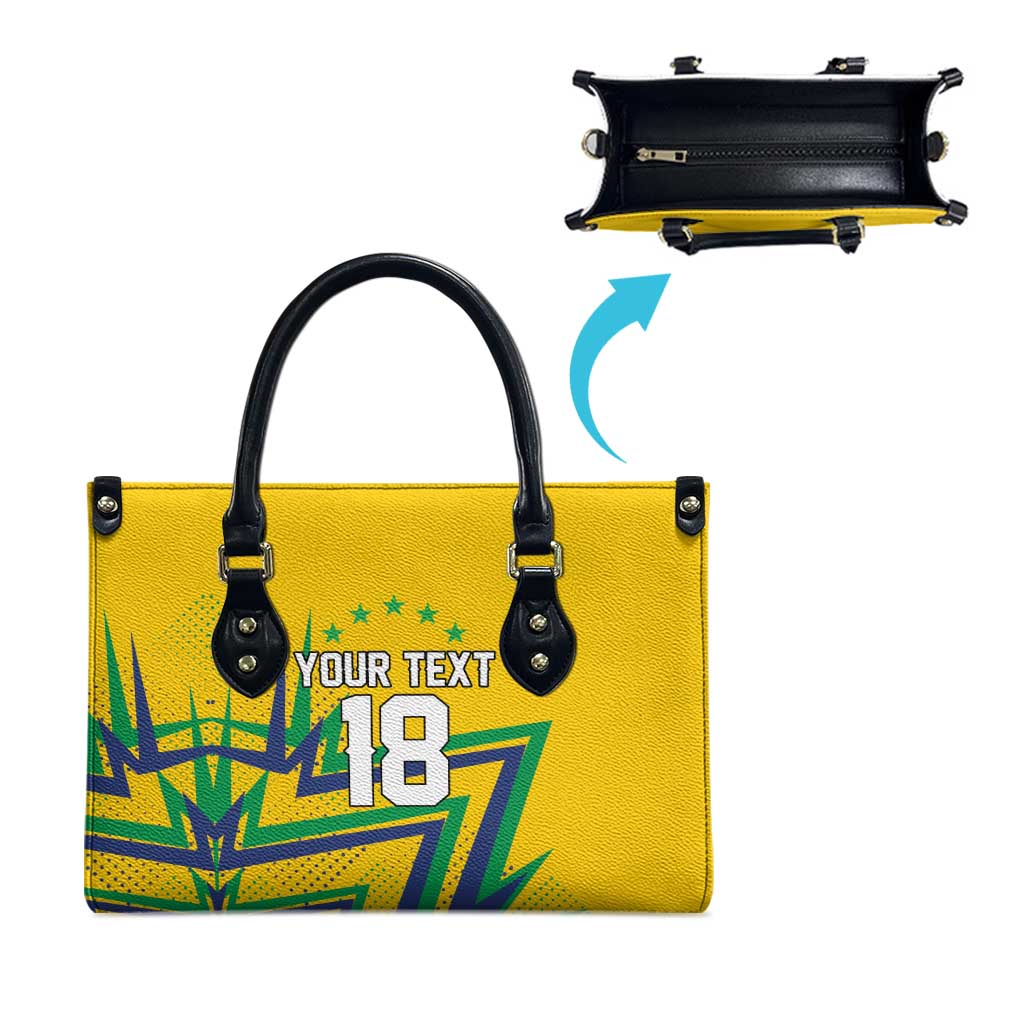 Custom Brazil Football Spirit Leather Bag Selecao Canarinho Sporty Style - Wonder Print Shop