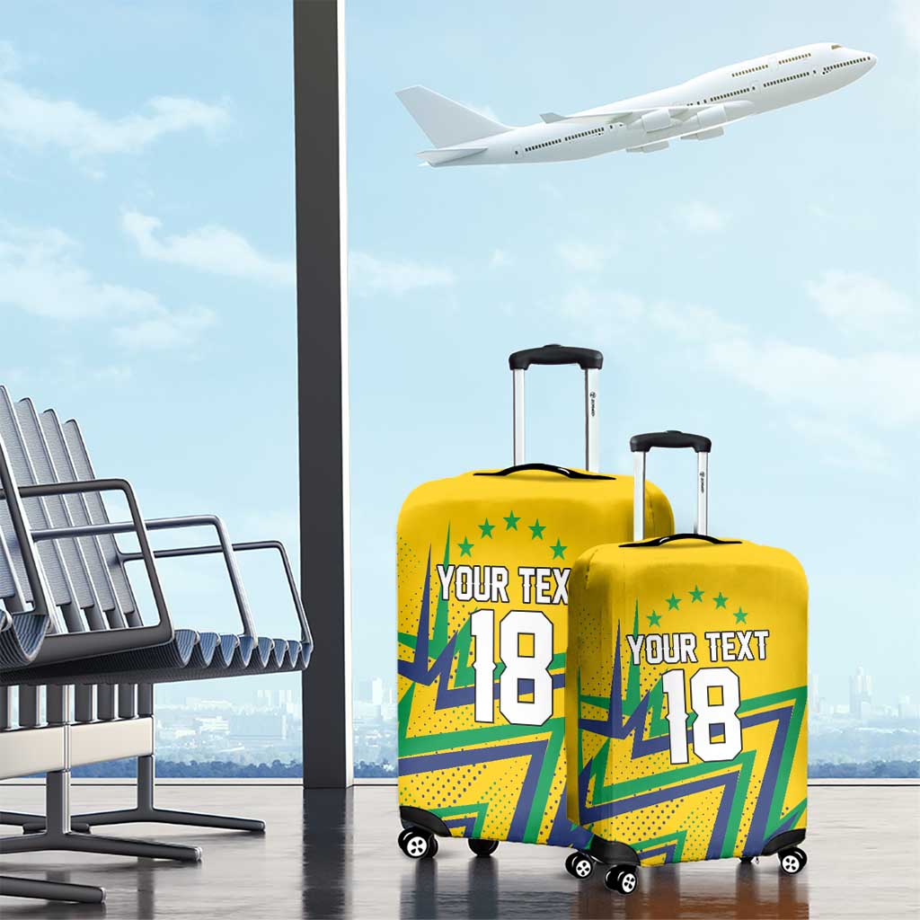 Custom Brazil Football Spirit Luggage Cover Selecao Canarinho Sporty Style - Wonder Print Shop