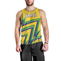 Custom Brazil Football Spirit Men Tank Top Selecao Canarinho Sporty Style - Wonder Print Shop