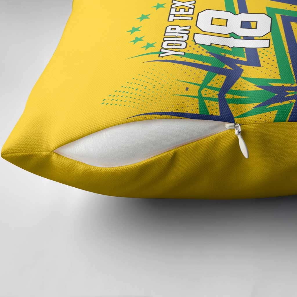 Custom Brazil Football Spirit Pillow Cover Selecao Canarinho Sporty Style - Wonder Print Shop
