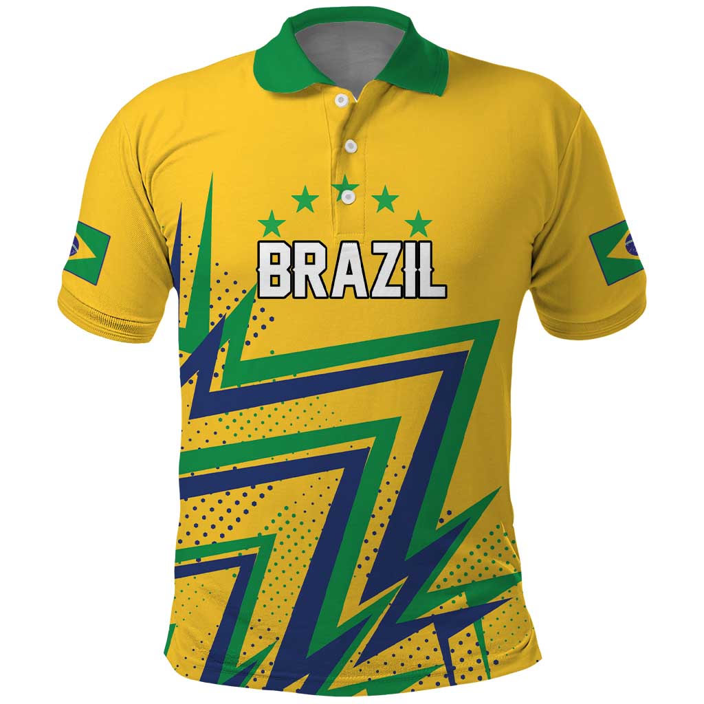 Custom Brazil Football Spirit Polo Shirt Selecao Canarinho Sporty Style - Wonder Print Shop
